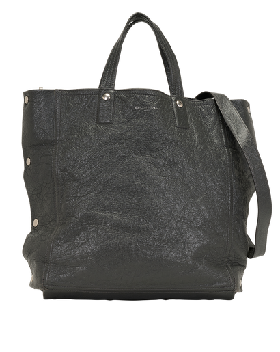 Papier Tote, &pound;280, Handbags, Black, Leather, Front view